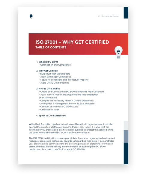 Look Inside ISO 27001 - Why Get Certified - page 2 UK