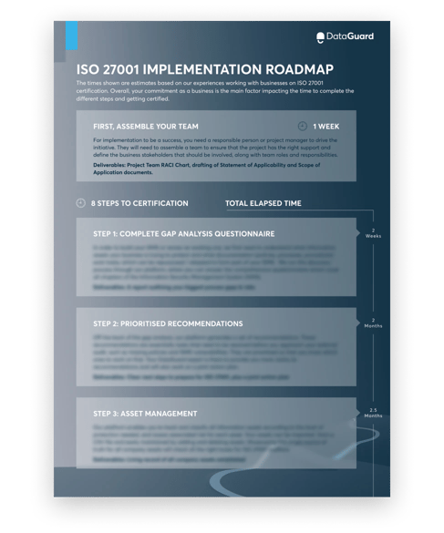 Look inside ISO 27001 Implementation Roadmap - Page 01 UK